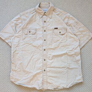 Carhartt Work Shirt S162STN Cotton Ripstop XL Cream Beige